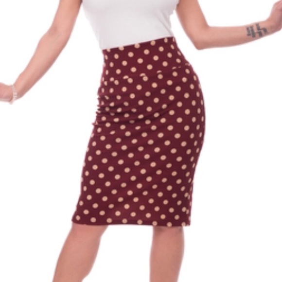 RockSteady Dresses & Skirts - Polka Dot Wiggle Skirt Pinup Rockabilly ModCloth